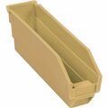 Global Industrial Plastic Nesting Storage Shelf Bin 2-3/4inW x 11-5/8inD x 4inH Beige 184836BG